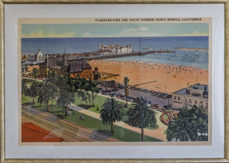 vintage postcard of Santa Monica pier